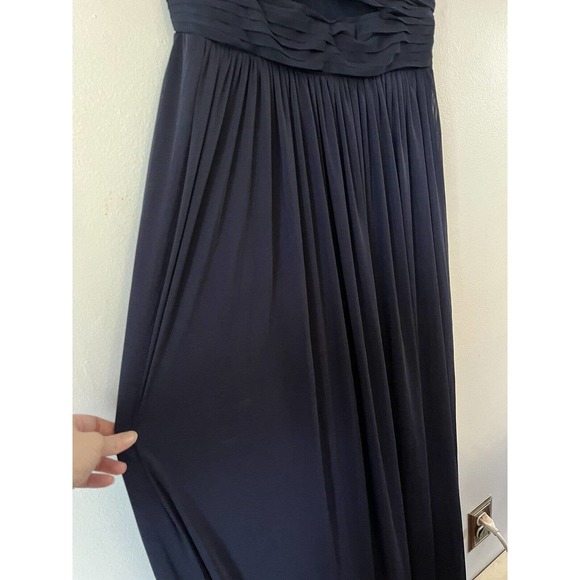 NWOT Birdy Grey Elsye Dress Navy Blue Mesh Long Formal Bridesmaids Dress Small - Picture 7 of 9